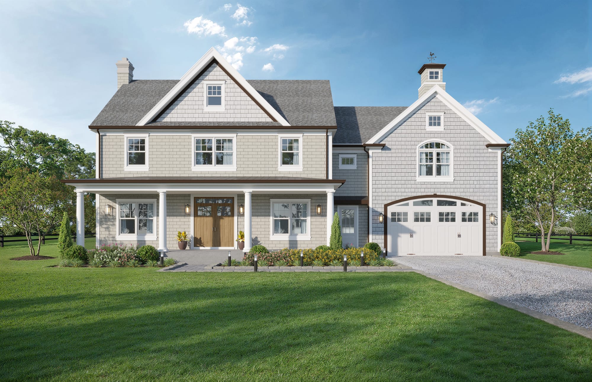Modern Colonial Farmhouse in the Heart of Bedford Village